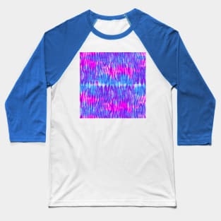 Bright Blue and Purple Shibori Baseball T-Shirt